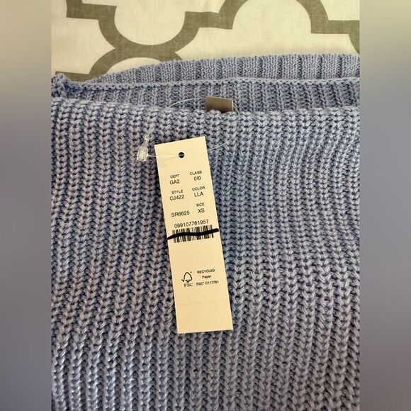 J.Crew Ribbed funnelneck sweater in linen-cotton blend NWT Size XS - Picture 6 of 9